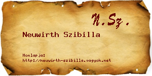 Neuwirth Szibilla névjegykártya